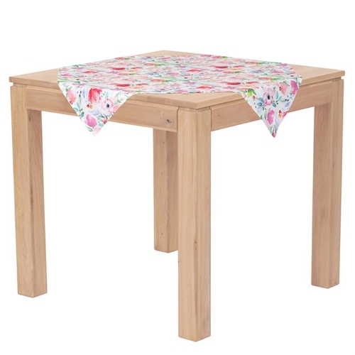 Ubrus, pivoňky v růžových barvách, 80x80cm, 100% polyester.