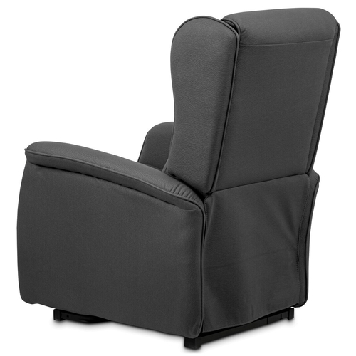 Polohovací křeslo, elektrické kabelové ovládání, šedá, látka, TV-1192 GREY2