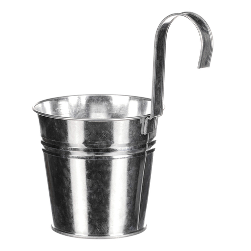 Obal na květiny - na zavěšení, zinkový, barva stříbrná