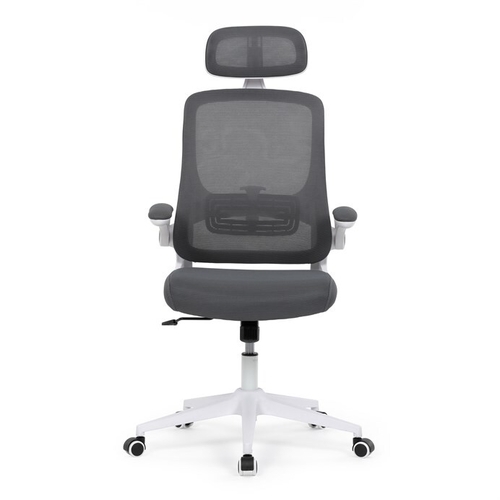 Kancelářská židle, houpací mechanismus, šedá síťovina, KA-Q843 GREY