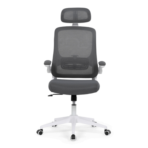 Kancelářská židle, houpací mechanismus, šedá síťovina, KA-Q843 GREY