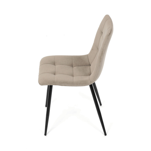 Jídelní židle, béžová, sametová látka, DCL-X7015 CAP2