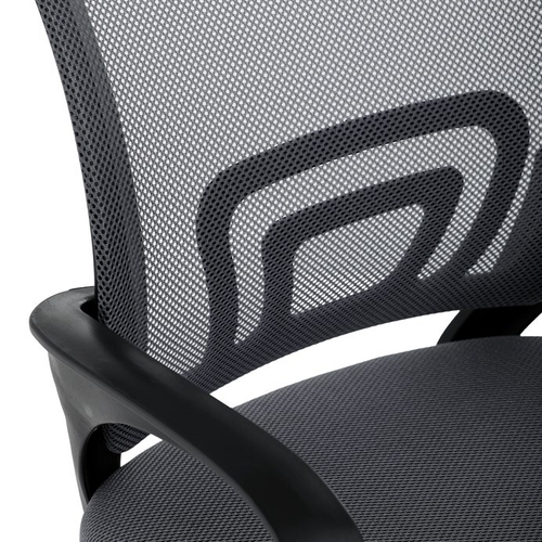 Dětská židle, výškově nastavitelná, šedá síťovina, KA-L103 GREY