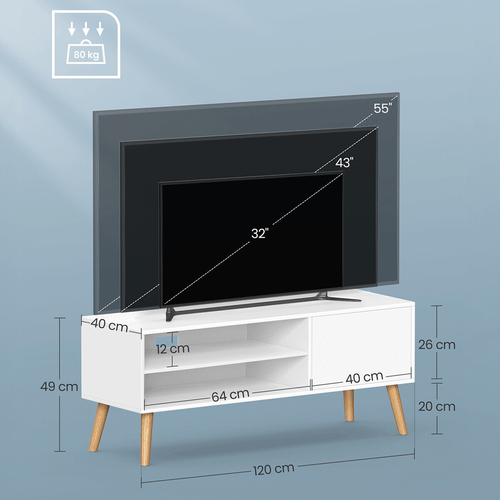 Konferenční stolek 120x40x49cm, mdf, bílá, AKF-E1146 WT