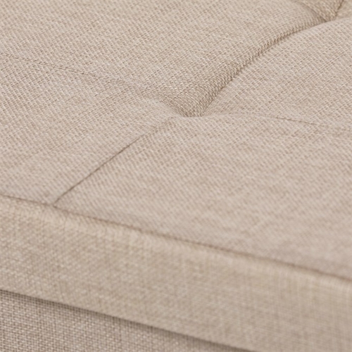 Taburet s úložným prostorem, béžová, látka, TAB-462 CRM2