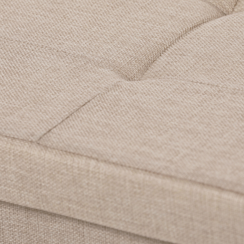 Taburet s úložným prostorem, béžová, látka, TAB-462 CRM2