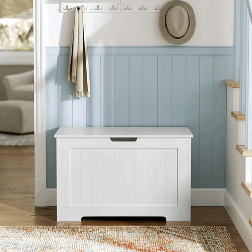 Úložný box, mdf, bílá, ABO-E1011 WT