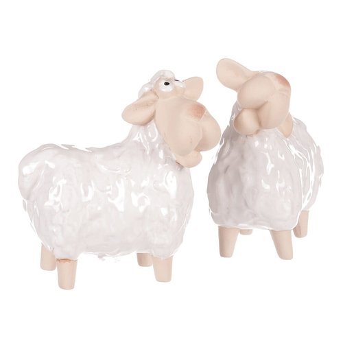 Ovečka - keramická figurka, bílá, mix 2, cena za 1 ks