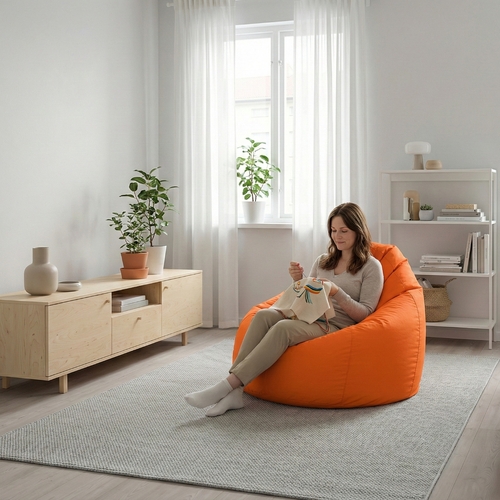 Sedací vak JUMBO oranžový s náplní
