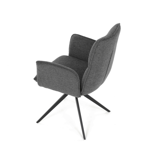 Jídelní židle otočná 360°, šedá, látka, DCH-D1328 GREY2