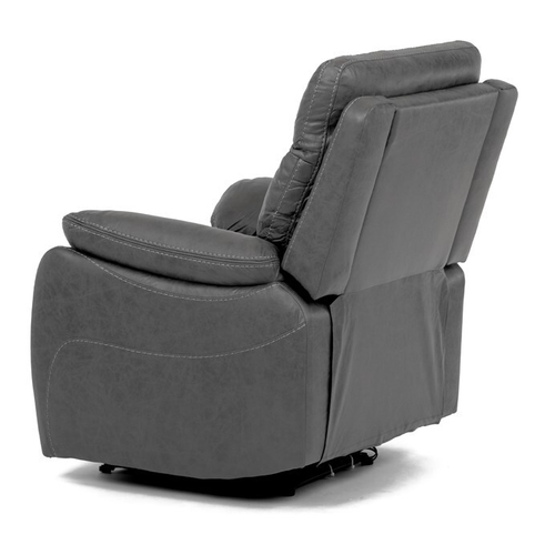 Polohovací křeslo, elektrické zabudované ovládání, šedá, látka vintage, TV-4094 GREY3