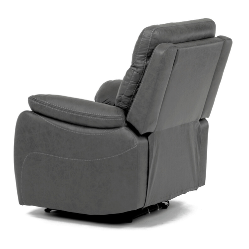 Polohovací křeslo, elektrické zabudované ovládání, šedá, látka vintage, TV-4094 GREY3