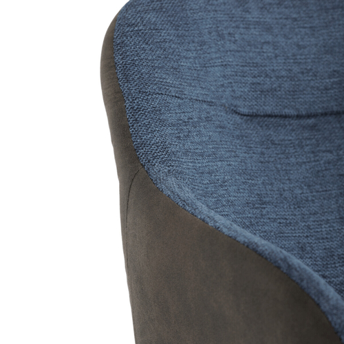 Jídelní židle otočná 180°, modrá, látka, DCH-Y1143 BLUE2