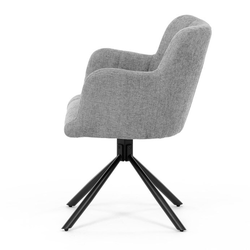 Jídelní židle, šedá, látka, DCH-T1122 GREY2