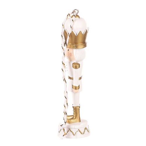 Voják - závěsná figurka, polyresin, barva bílo-zlatá