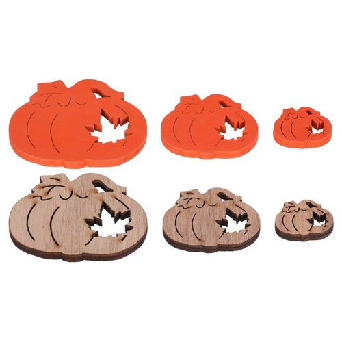 Dýně - dřevo, mix 2 barev a 3 vel., cena za balení (18 ks)