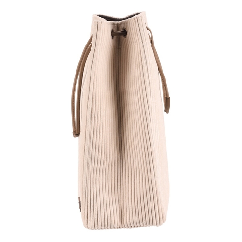 Koš prádelní - manšestr, stahovací, krémová barva