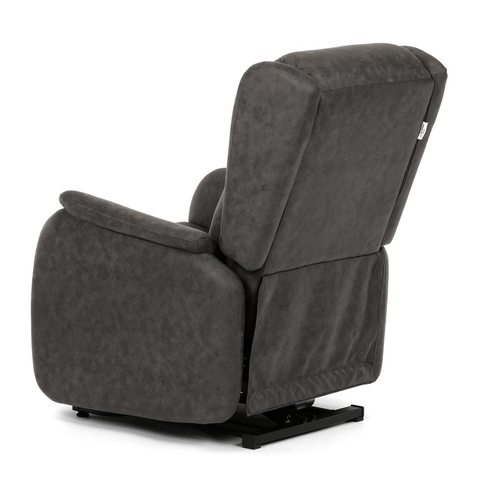 Polohovací křeslo, elektrické kabelové ovládání, černá, látka vintage, TV-L8902 BK3