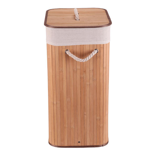 Koš prádelní - bambusový, s víkem, přírodní
