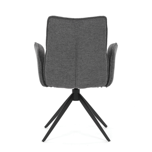 Jídelní židle otočná 360°, šedá, látka, DCH-D1328 GREY2