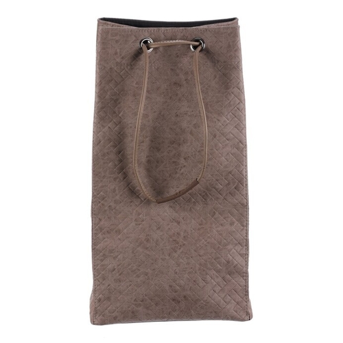 Koš prádelní - látkový, stahovací, hnědá barva