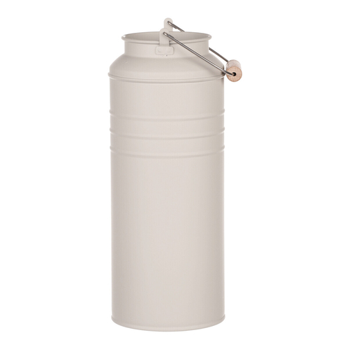 Váza kovová - tvar bandasky, barva šedá