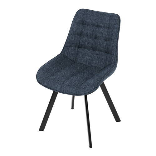 Jídelní židle, modrá, látka, HC-465 BLUE2