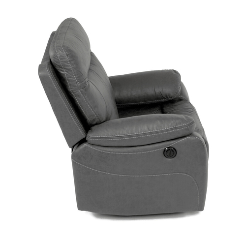Polohovací křeslo, elektrické zabudované ovládání, šedá, látka vintage, TV-4094 GREY3