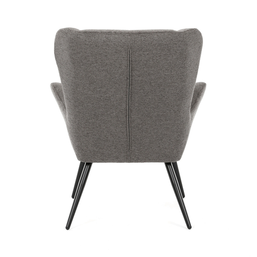 Křeslo ušák, šedá, látka, AK-H9206 GREY2