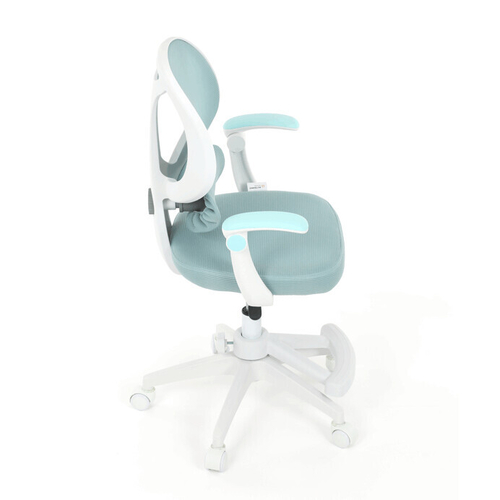 Dětská židle, výškově nastavitelná, modrá síťovina, KA-W8008 BLUE