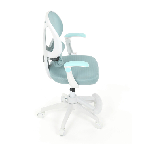 Dětská židle, výškově nastavitelná, modrá síťovina, KA-W8008 BLUE