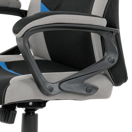 Herní židle, houpací mechanismus, černá látka, KA-L611 BLUE