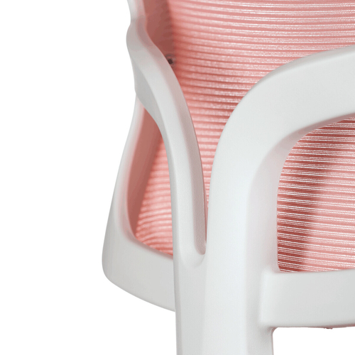Dětská židle, výškově nastavitelná, růžová síťovina, KA-C801 PINK