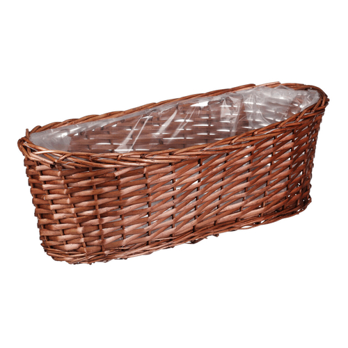 Truhlík proutěný - oválný, hnědý, cena za sadu 2 ks