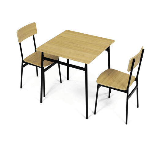 Jídelní set s 2 židlemi, 70x70x76cm, mdf, divoký dub, AUT-O2121 OAK