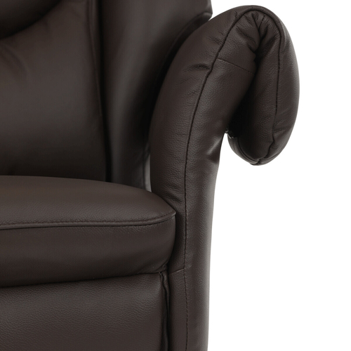 Relaxační křeslo, elektrické zabudované ovládání, hnědá, kůže, TV-B3980 BR3