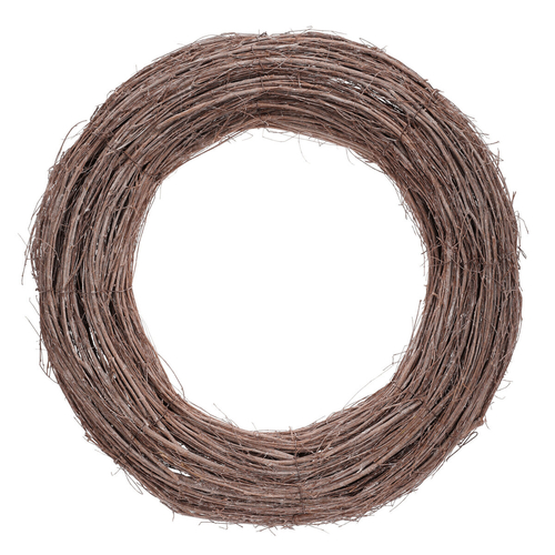 Věnec proutěný - pr. 50 cm, barva šedo-bílá