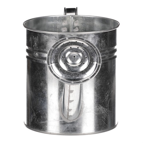 Obal na květiny - konev, zinkový, barva stříbrná