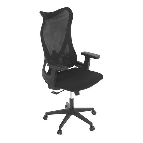 Kancelářská židle, houpací mechanismus, černá síťovina, KA-S248 BK