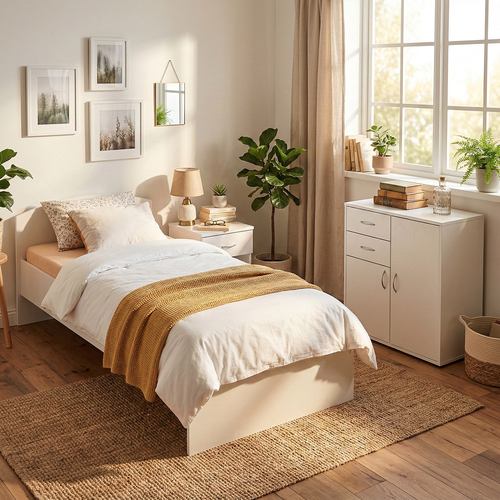 Jednolůžko 343 bílá 90x200