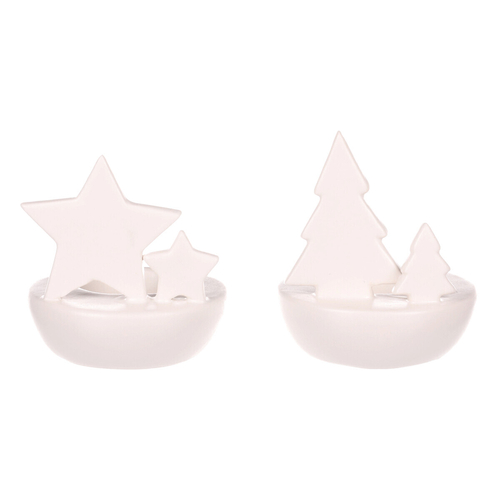 Svícen porcelánový - na čajovou svíčku, mix 3 druhů, cena za 1 ks