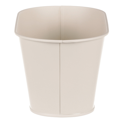 Truhlík kovový - motiv kvetoucího máku, krémový