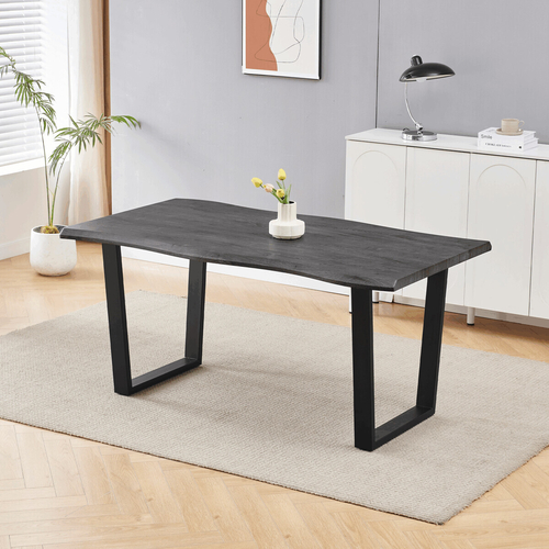 Jídelní stůl 160x90cm, mdf, šedý dub, HT-F4216 GREY