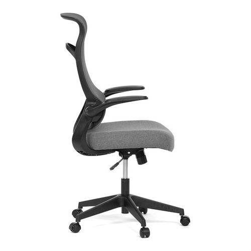 Kancelářská židle, houpací mechanismus, šedá síťovina, KA-A182 BK