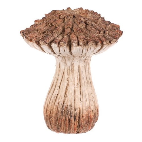 Houba z polyresinu - zahradní dekorace, vel. M, béžovo-hnědá