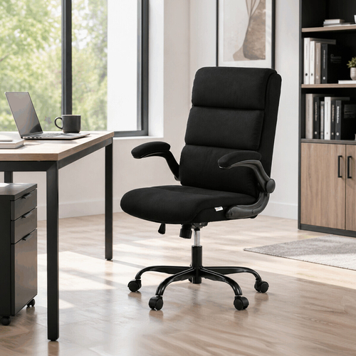 Kancelářské křeslo, houpací mechanismus, černá látka, KA-K3104 BK