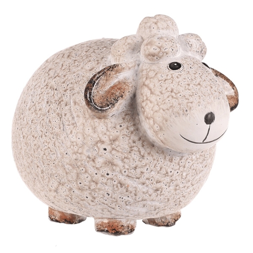 Ovečka - keramická figurka, vel. M, barva krémová