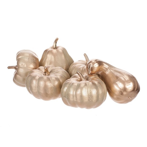 Dýně plastová - barva béžovo-zlatá, cena za balení (9 ks)