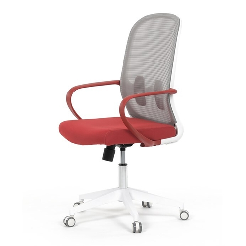 Kancelářská židle, houpací mechanismus, červená látka, KA-S425 RED