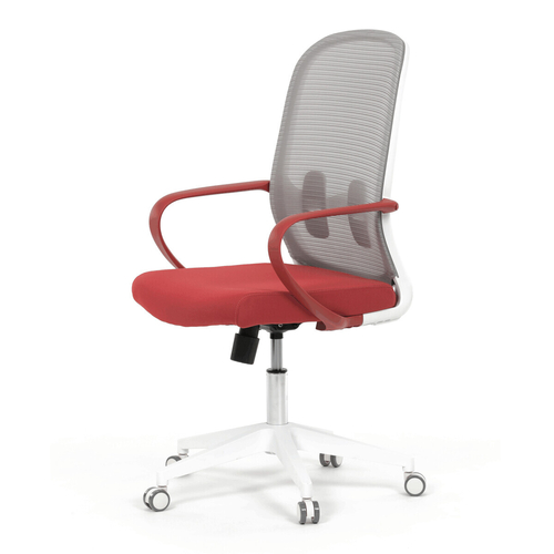 Kancelářská židle, houpací mechanismus, červená látka, KA-S425 RED